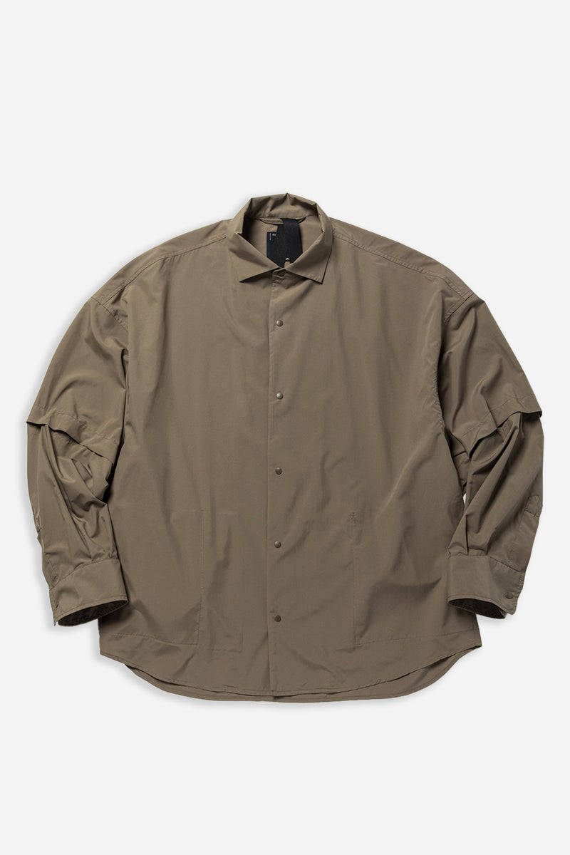 Feather Smooth Snap Shirt Taupe
