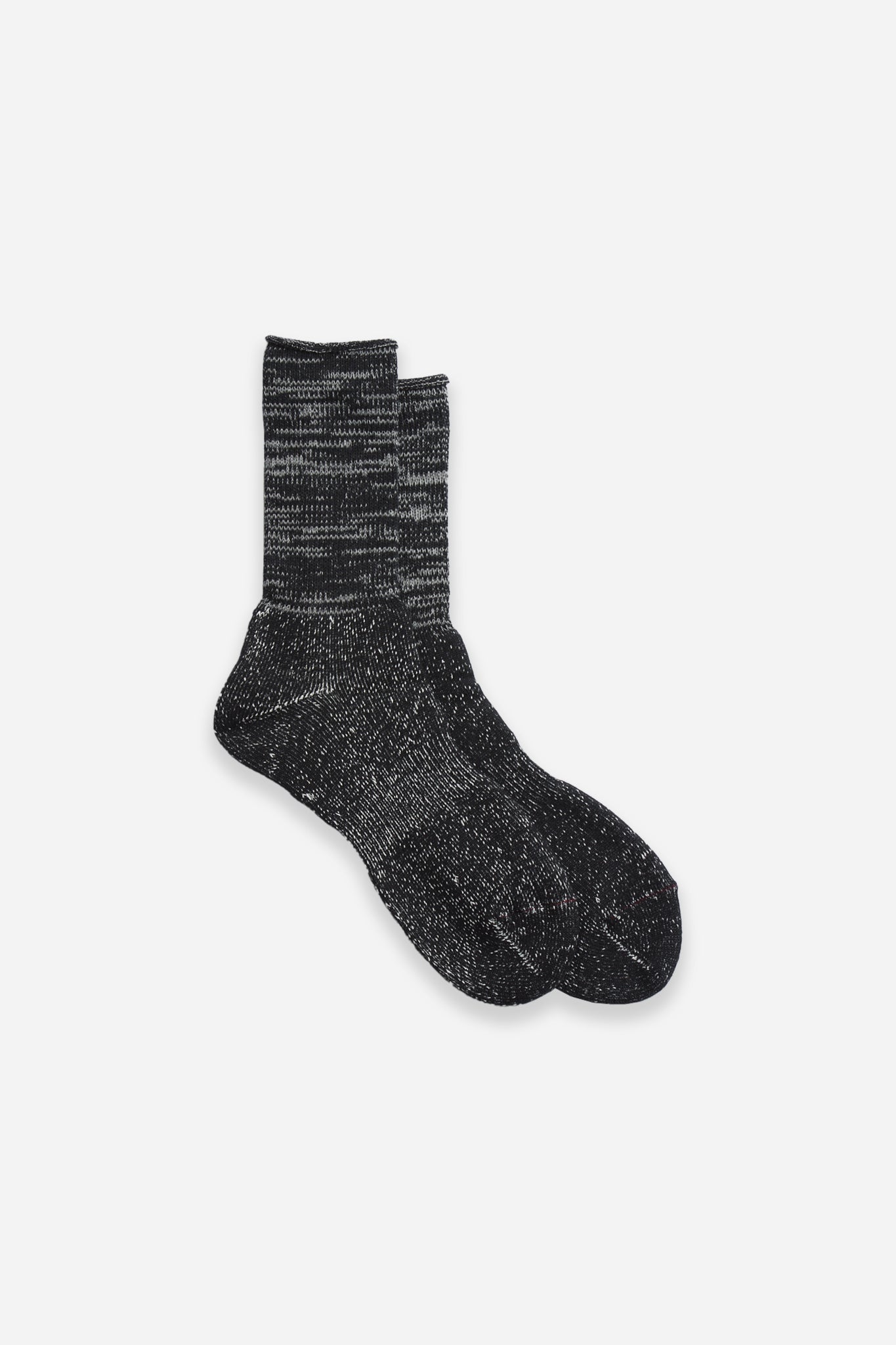 Washi Pile Crew Socks Black
