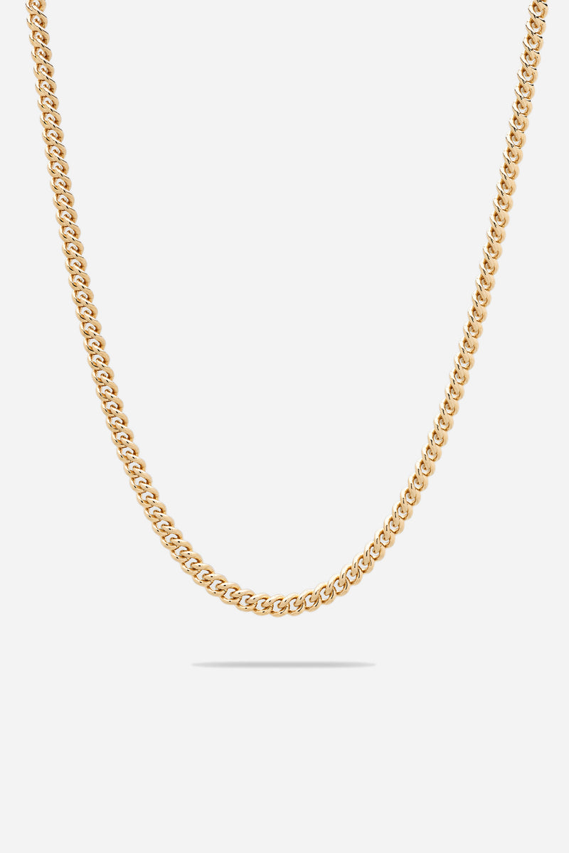 Rounded Curb Chain Thin Gold | HAVN