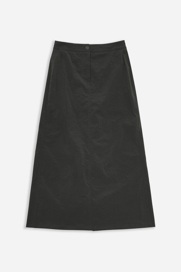 Sheer Long Skirt Charcoal