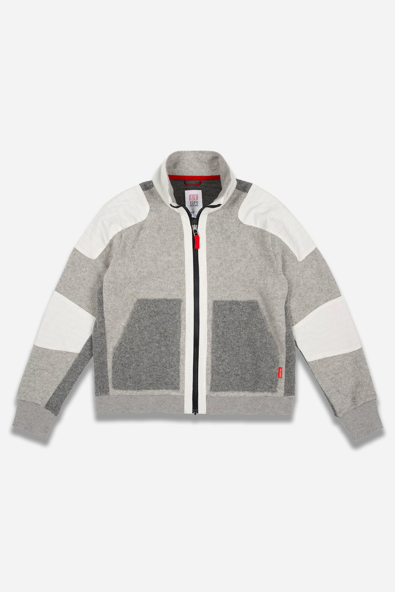 Global Full Zip Sweater W Gray