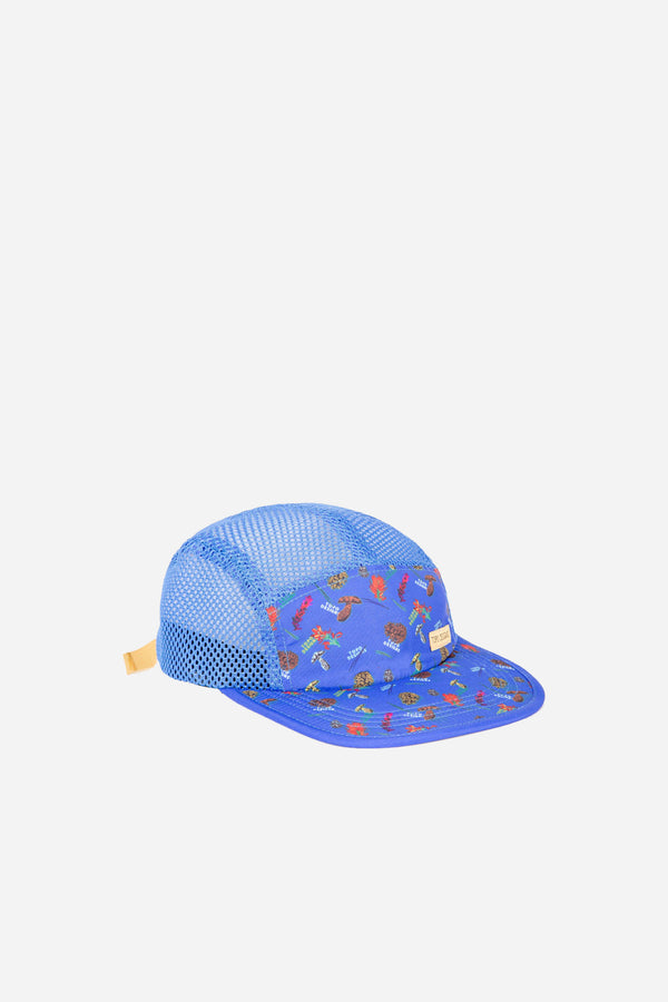 Global Hat Forest Print Blue