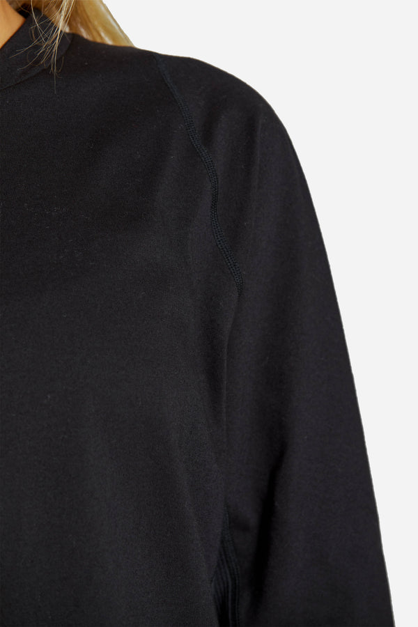 Panelled L/S T-shirt Black