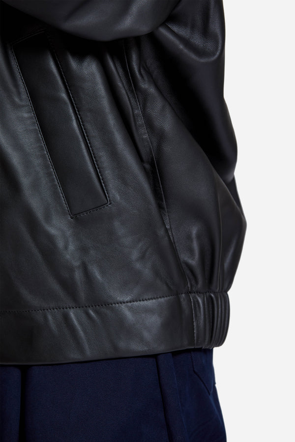 Barnes Leather Jacket Black